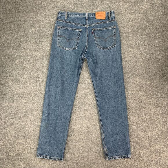 Vintage Levis 505 Jeans Mens 38 Blue Regular Fit Straight Denim High Rise 2002 - Picture 10 of 14